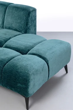 Narożniki*KARE Design Narożnik Prawy Ciemnozielony Welurowy Nogi Czarne 250x200 Cm
