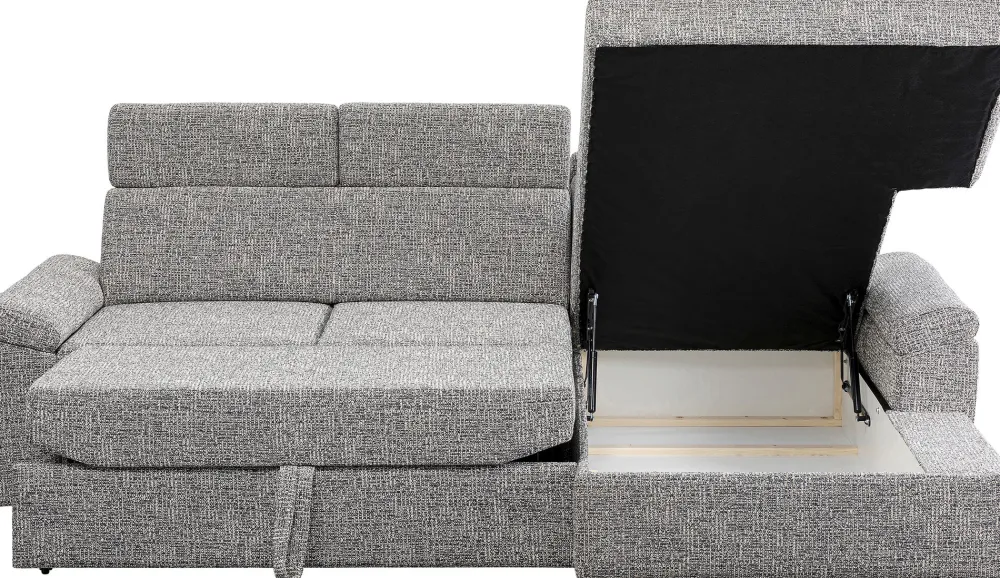 Narożniki*KARE Design Narożnik Prawy Rozkładany Z Pojemnikiem I Zagłówkami 250x170 Cm