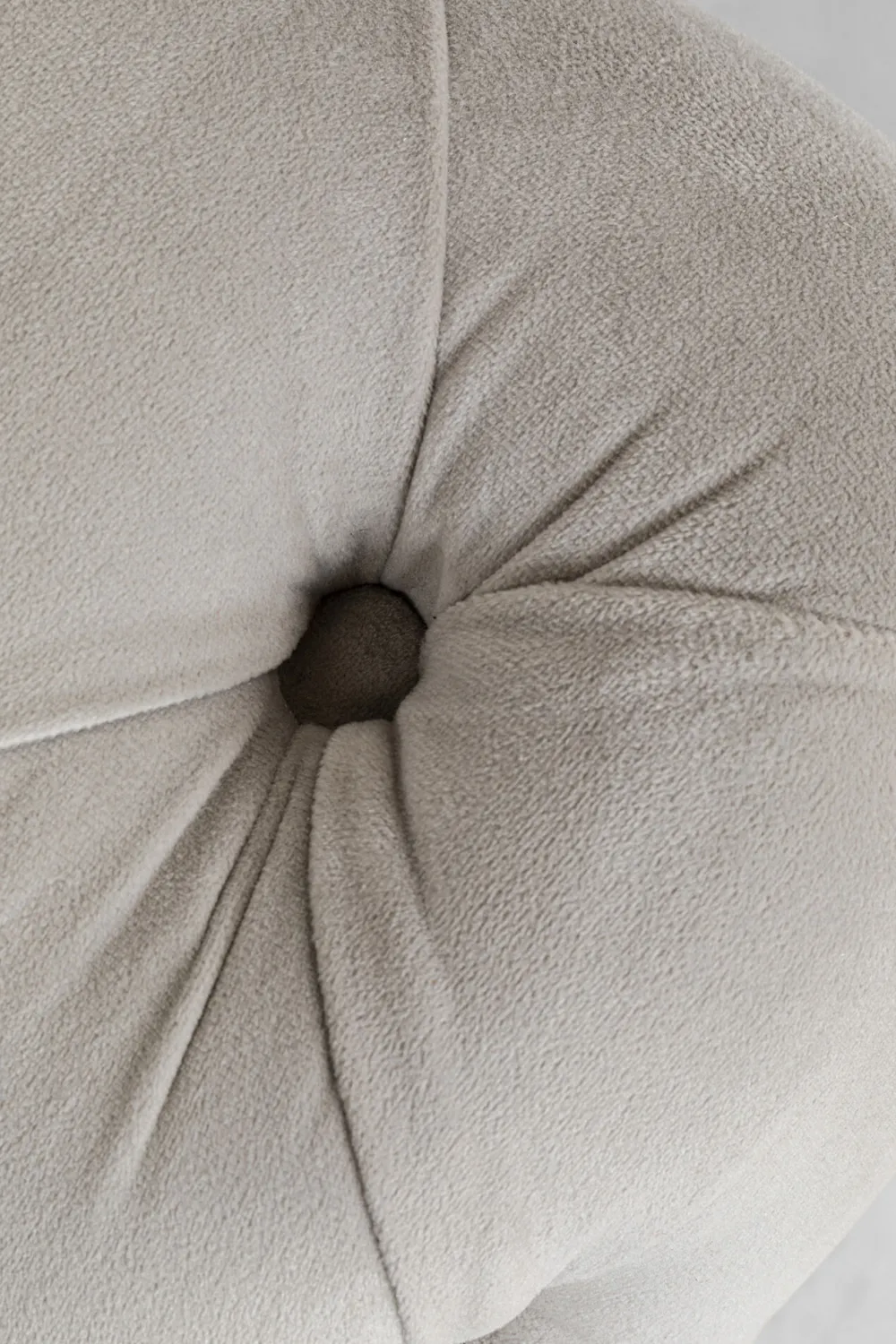 Narożniki*KARE Design Narożnik Prawy Welurowy Pikowany Taupe Glamour 240x180 Cm Nogi Czarne