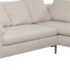 Narożniki*KARE Design Narożnik Prawy W Kolorze Kremowym Nogi Stalowe 250x167 Cm