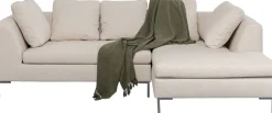 Narożniki*KARE Design Narożnik Prawy W Kolorze Kremowym Nogi Stalowe 250x167 Cm