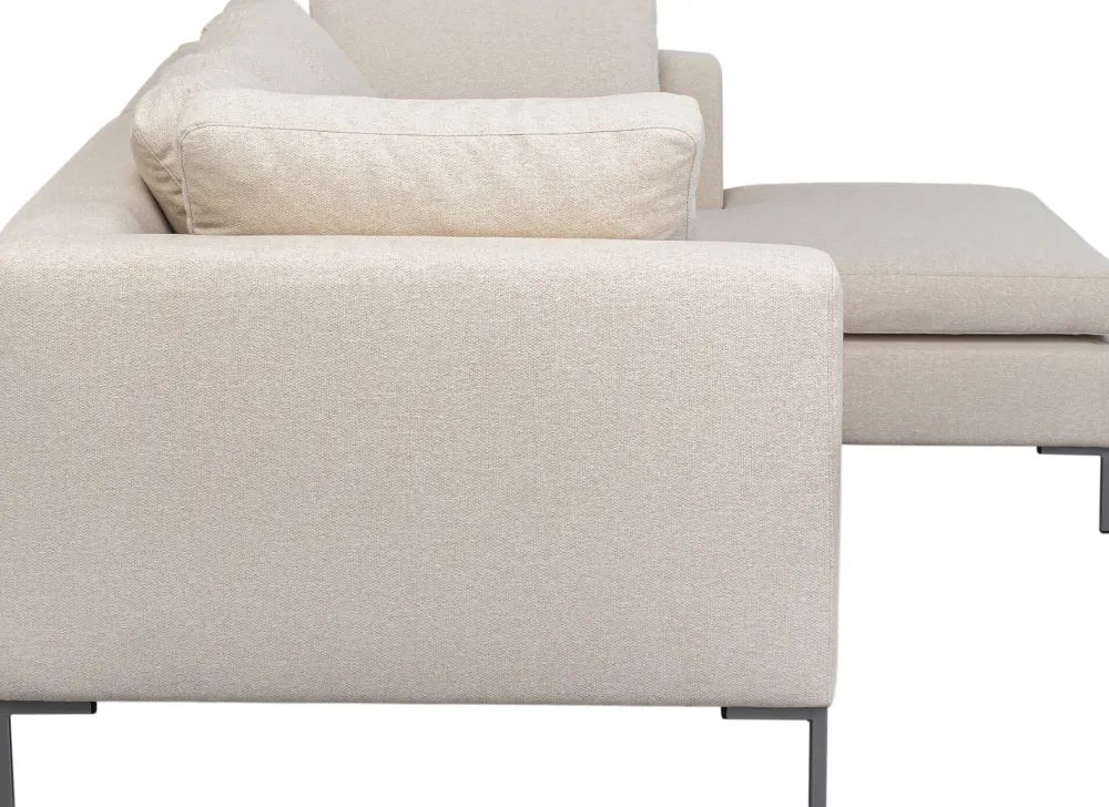 Narożniki*KARE Design Narożnik Prawy W Kolorze Kremowym Nogi Stalowe 250x167 Cm