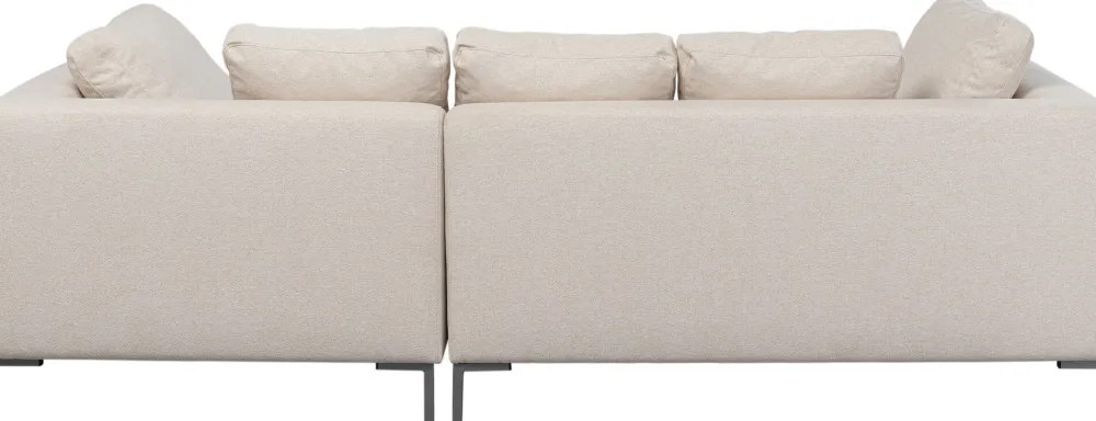 Narożniki*KARE Design Narożnik Prawy W Kolorze Kremowym Nogi Stalowe 250x167 Cm