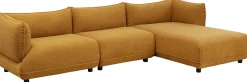 Narożniki*KARE Design Narożnik Prawy W Kolorze żółtym Tkanina Pluszowa 302x160 Cm