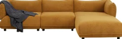 Narożniki*KARE Design Narożnik Prawy W Kolorze żółtym Tkanina Pluszowa 302x160 Cm