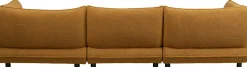 Narożniki*KARE Design Narożnik Prawy W Kolorze żółtym Tkanina Pluszowa 302x160 Cm