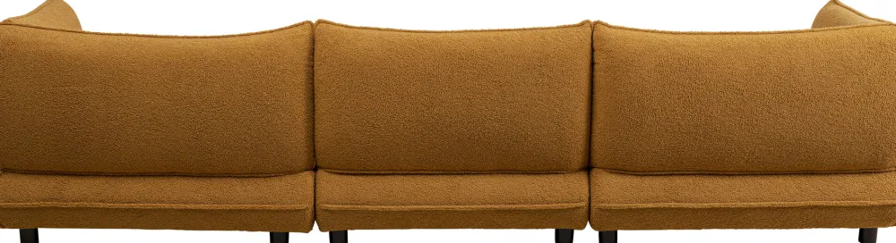 Narożniki*KARE Design Narożnik Prawy W Kolorze żółtym Tkanina Pluszowa 302x160 Cm