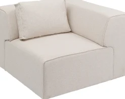 Sofy Modułowe|Narożniki*KARE Design Narożnik Tapicerowany Kremowy Moduł Prawy 100x100 Cm