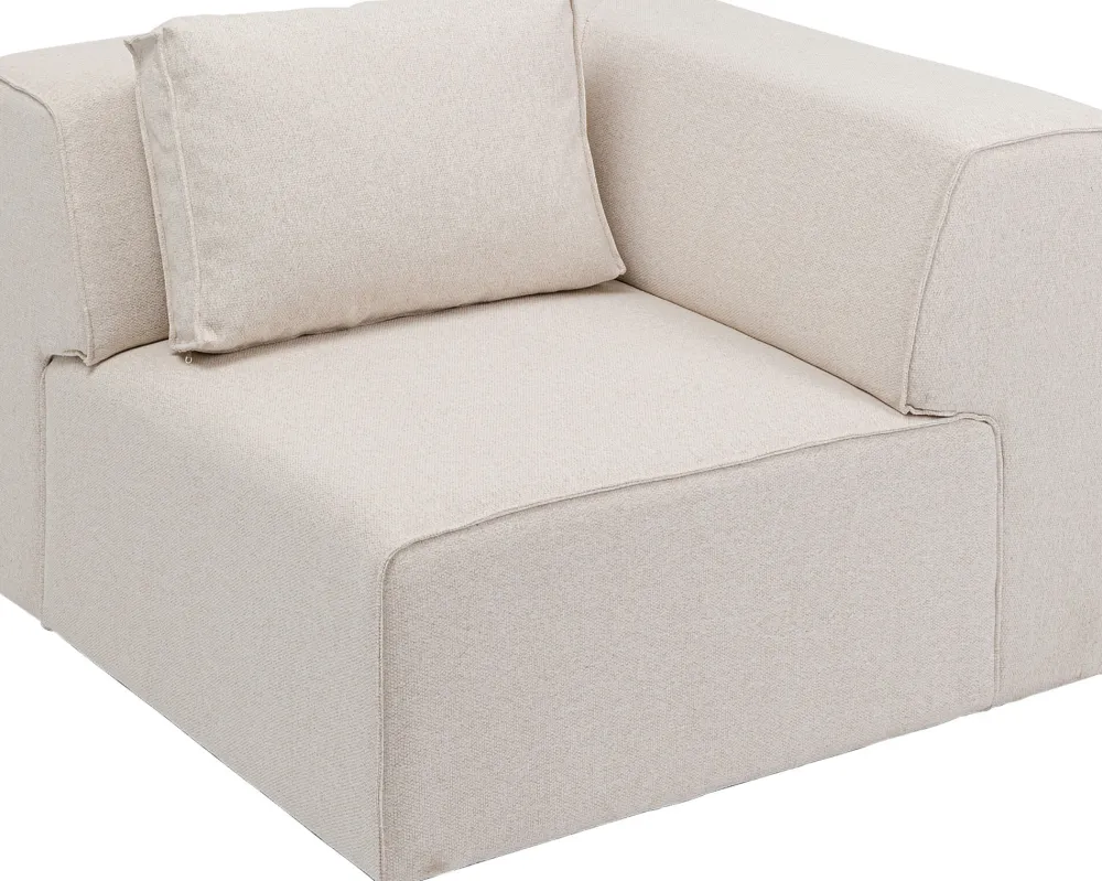 Sofy Modułowe|Narożniki*KARE Design Narożnik Tapicerowany Kremowy Moduł Prawy 100x100 Cm