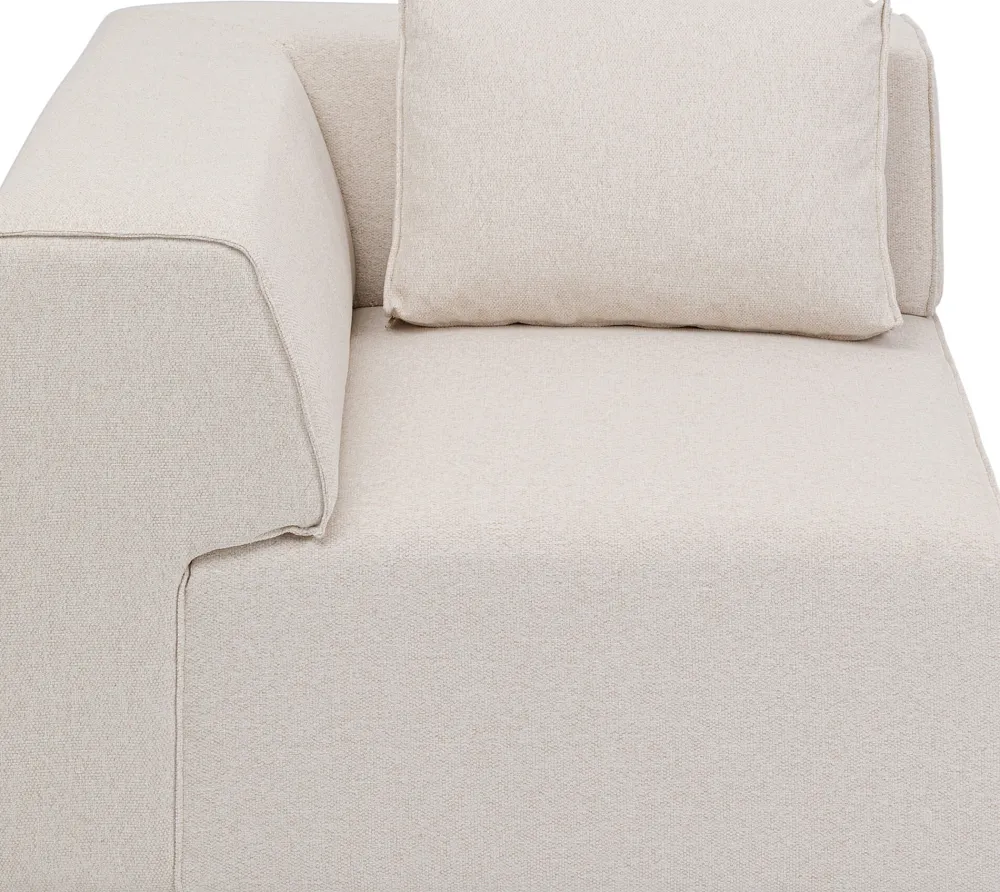 Sofy Modułowe|Narożniki*KARE Design Narożnik Tapicerowany Kremowy Moduł Prawy 100x100 Cm