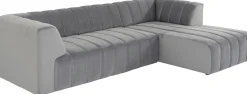Narożniki*KARE Design Narożnik Welurowy Prawy 285x185 Cm Kolor Tytanowy