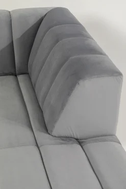 Narożniki*KARE Design Narożnik Welurowy Prawy 285x185 Cm Kolor Tytanowy
