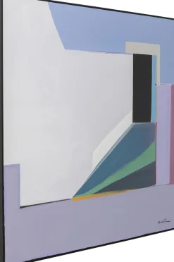 Obrazy*KARE Design Obraz Abstrakcyjne Kształty Fioletowy 113x113 Cm