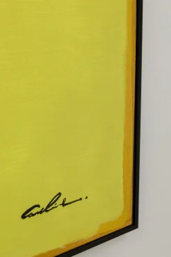 Obrazy*KARE Design Obraz Abstrakcyjne Kształty żółty 113x113 Cm