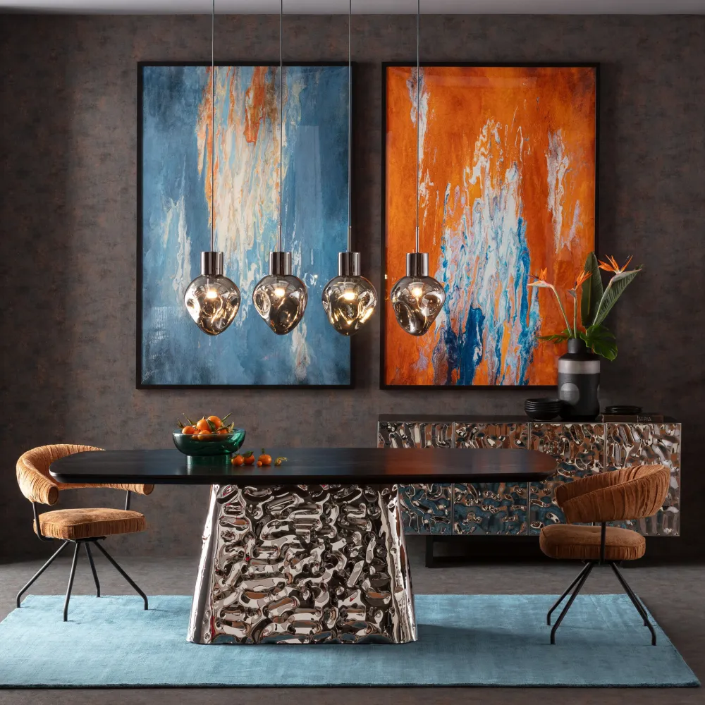 Obrazy*KARE Design Obraz Abstrakcyjny Do Salonu Niebieski Duży 120x180 Cm