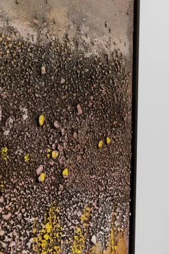 Obrazy*KARE Design Obraz Abstrakcyjny Ręcznie Malowany żółty 90x120 Cm