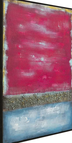 Obrazy*KARE Design Obraz Abstrakcyjny Ręcznie Malowany Czerwony 90x120 Cm