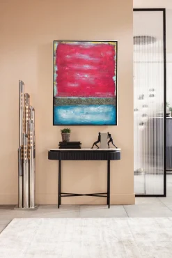 Obrazy*KARE Design Obraz Abstrakcyjny Ręcznie Malowany Czerwony 90x120 Cm