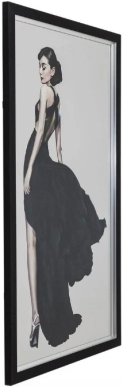 Obrazy*KARE Design Obraz Audrey 108x172 Cm Czarno-biały