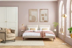 Obrazy*KARE Design Obraz Boho Biało-naturalny Papier Rama Dębowa 81x122 Cm