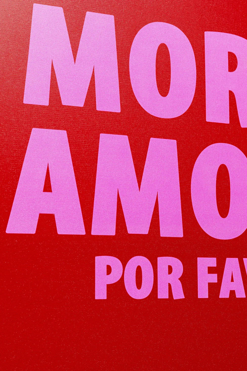 Obrazy*KARE Design Obraz Czerwony Z Różowym Napisem More Amor Por Favor 40x50 Cm