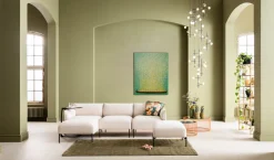 Obrazy*KARE Design Obraz łódź I Białe Kwiaty 80x100 Cm Zielone Tło