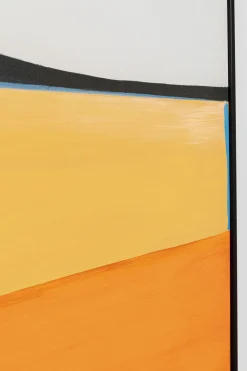 Obrazy*KARE Design Obraz Do Salonu Abstrakcyjny Pomarańczowy 73x143 Cm