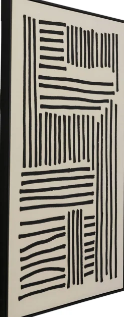 Obrazy*KARE Design Obraz Do Salonu Artystyczne Linie Czarne 73x113 Cm