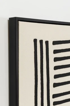 Obrazy*KARE Design Obraz Do Salonu Artystyczne Linie Czarne 73x113 Cm