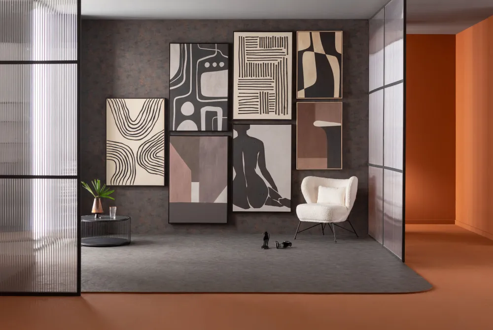 Obrazy*KARE Design Obraz Do Salonu Artystyczne Wzory Czarne 73x113 Cm