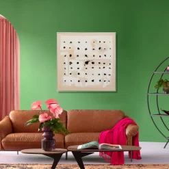 Obrazy*KARE Design Obraz Do Salonu 120x120 Cm Abstrakcyjny Ręcznie Malowany Czarne Kropki