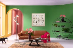 Obrazy*KARE Design Obraz Do Salonu 120x120 Cm Abstrakcyjny Ręcznie Malowany Czarne Kropki