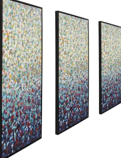 Obrazy*KARE Design Obraz 3-elementowy Kolorowy Do Salonu Ręcznie Malowane Detale 240x160 Cm