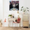 Obrazy*KARE Design Obraz Flower Art Lady 80x80 Cm Kolorowy