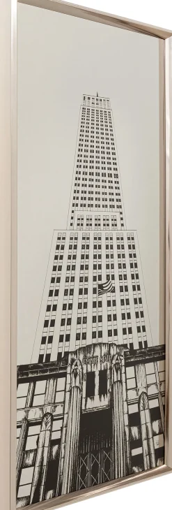 Obrazy*KARE Design Obraz Front Lustrzany Empire State Building 77x130 Cm