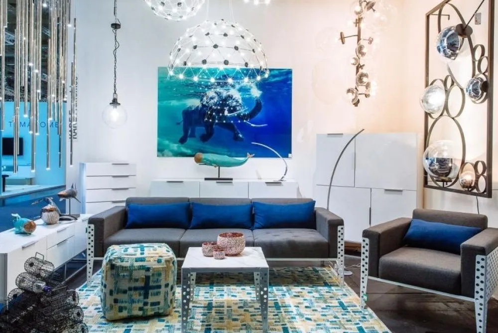 Obrazy*KARE Design Obraz Glass Swimming Elephant 180x120 Cm Kolorowy