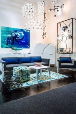 Obrazy*KARE Design Obraz Glass Swimming Elephant 180x120 Cm Kolorowy