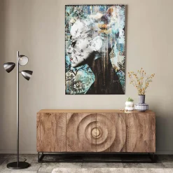 Obrazy*KARE Design Obraz Lady Flower 100x150 Cm Kolorowy