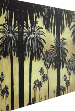 Obrazy*KARE Design Obraz Metallic Palms 180x120 Cm