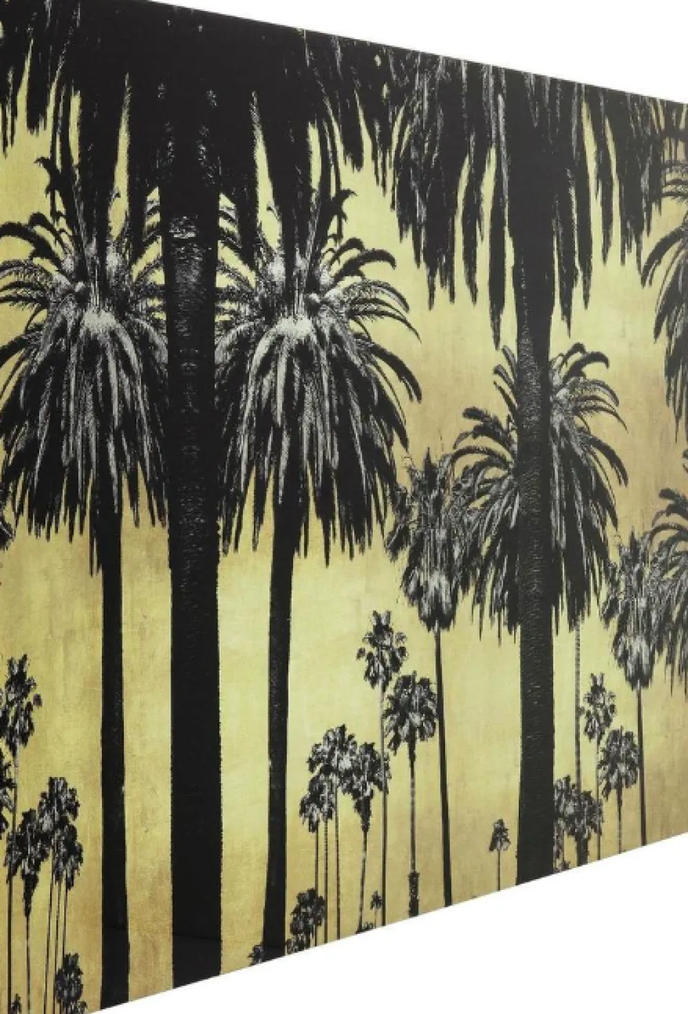 Obrazy*KARE Design Obraz Metallic Palms 180x120 Cm