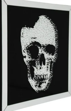 Obrazy*KARE Design Obraz Mirror Skull 100x100 Cm