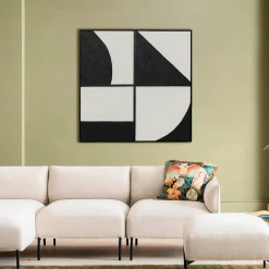 Obrazy*KARE Design Obraz Modulo 100x100 Cm Czarno-biały