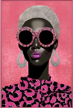 Obrazy*KARE Design Obraz Różowy Do Salonu Glamour 75x115 Cm