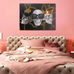 Obrazy*KARE Design Obraz Skull Gang 120x90 Cm