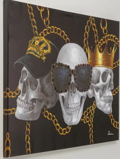 Obrazy*KARE Design Obraz Skull Gang 120x90 Cm