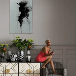 Obrazy*KARE Design Obraz Smokey Face 100x150 Cm