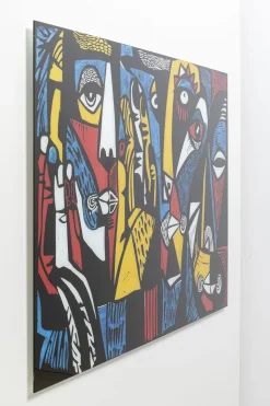 Obrazy*KARE Design Obraz Szklany Kolorowy Awangardowy 150x100 Cm