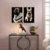 Obrazy*KARE Design Obraz Szklany Kolorowy Król Mops 40x60 Cm