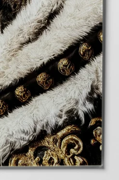 Obrazy*KARE Design Obraz Szklany Kolorowy Król Mops 40x60 Cm