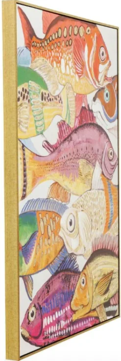 Obrazy*KARE Design Obraz Touched Fish Meeting One 75x100 Cm